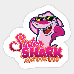 'Sister Shark' Awesome Shark Matching Family Sticker